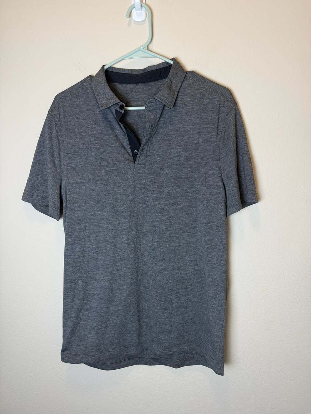 Lululemon Metal Vent Tech Polo Gray Short Sleeve